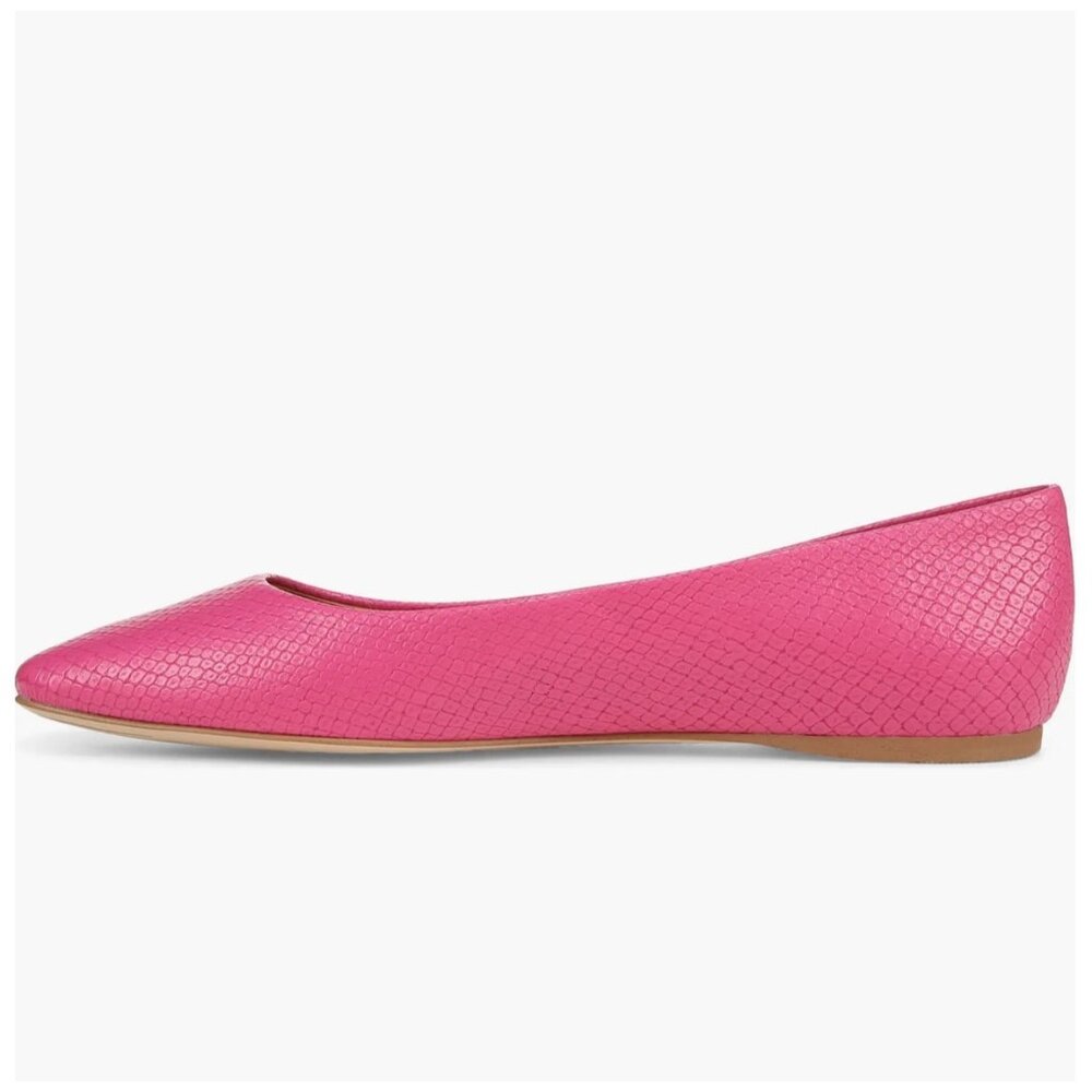 SARTO by  Franco Sarto Flexa Amaya Ballet Flat Pink Snake Print Faux Leather 8.5 - Picture 4 of 15